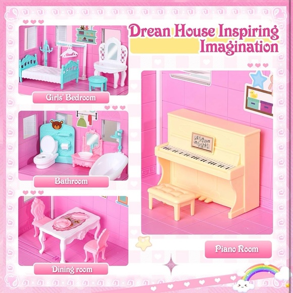 BNIB Pink Doll House for Girls - Picture 4 of 8